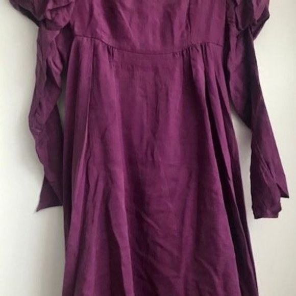 Purple silk dress - made in France - Picture 3 of 3